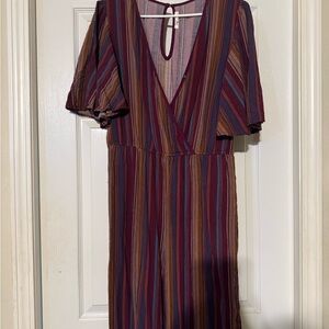 Maurices Multicolor Striped Long Sleeve Dress
